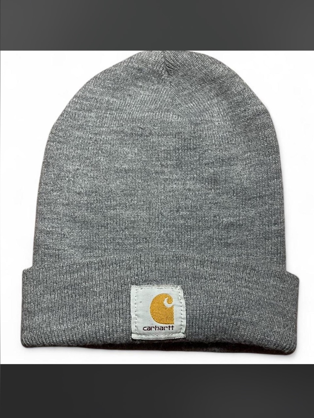 Vintage Carhartt Beanie Hat Heather Gray Acrylic Watch Cap OSFA